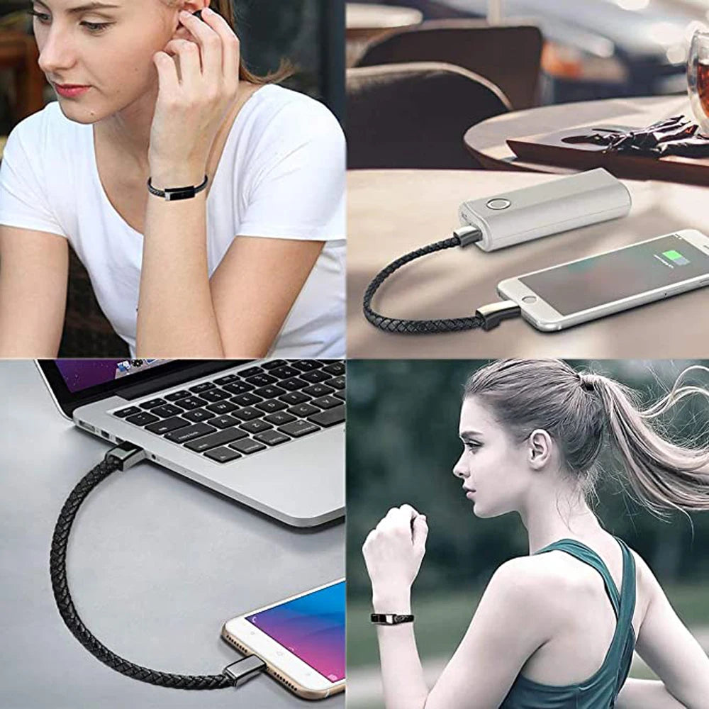 Portable Bracelet Charging Cable – Fast USB Charger for iPhone, Samsung, Xiaomi & More