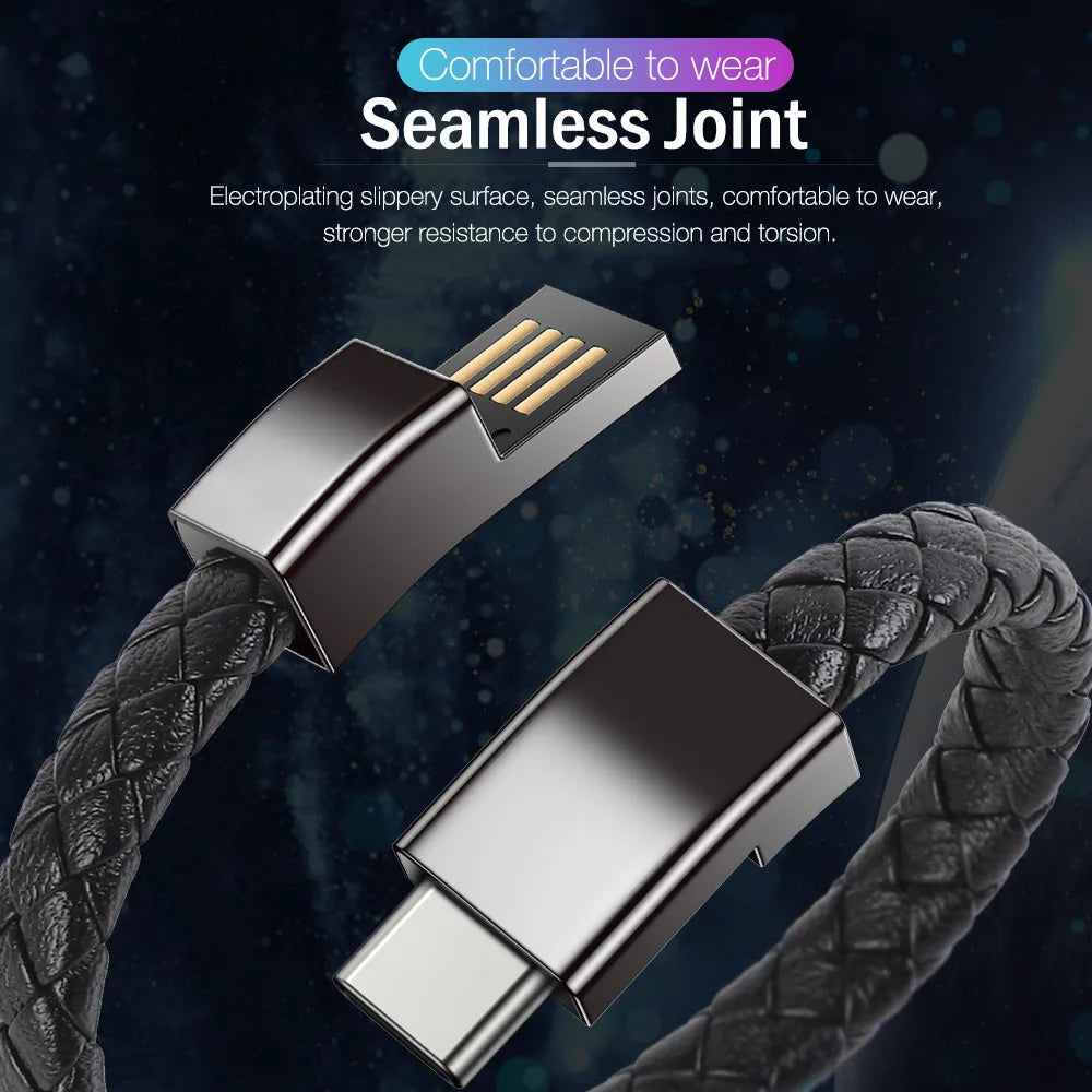Portable Bracelet Charging Cable – Fast USB Charger for iPhone, Samsung, Xiaomi & More