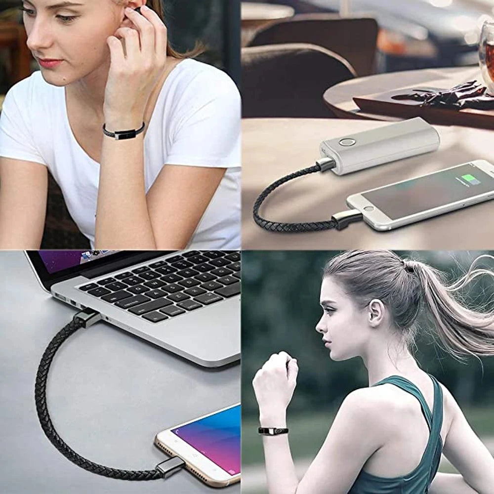 Portable Bracelet Charging Cable – Fast USB Charger for iPhone, Samsung, Xiaomi & More