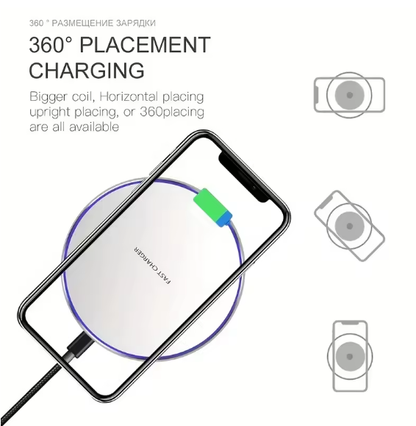 30W Fast Wireless Charger – Compatible with iPhone 15/14/13/12, iPhone X/Pro Max, Samsung S23/S22, Xiaomi, Huawei – Inductive Charging Dock Station
